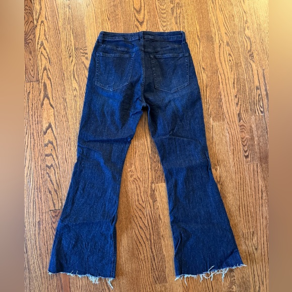 Signature High Rise Flare Jeans with Frayed Edge - Picture 6 of 7